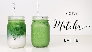 HOW TO MAKE AN ICED MATCHA LATTE [upl. by Rutledge]