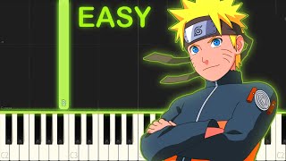 BLUE BIRD  NARUTO SHIPPUDEN  EASY Piano Tutorial [upl. by Hintze]