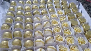 MINI TRUFAS  BRANCO E DOURADOAprenda a fazer esse lindo doce fino [upl. by Amalee]