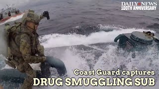 Amazing video shows Coast Guard stop and board drug smuggling submarine [upl. by Nosila]