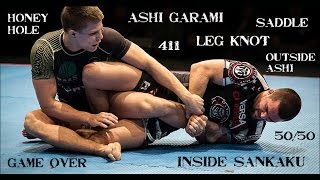 A Guide To The Main Leglock Positions Ashi Garami Saddle Leg Knot 5050 Outside Ashi [upl. by Sternlight]