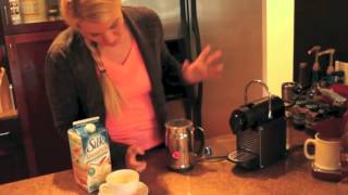 Nespresso Aeroccino Plus Frother Review Frothing Almond Milk [upl. by Novaj928]