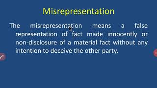 Misrepresentation [upl. by Hobbs]