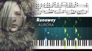 AURORA  Runaway  Piano Tutorial [upl. by Yramanna]